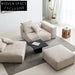 Home Furnishing Corduroy Fabric Modular Sofa Dark Blue Minimalist Free Combination Living Room Small Apartment Tofu