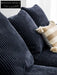Home Furnishing Corduroy Fabric Modular Sofa Dark Blue Minimalist Free Combination Living Room Small Apartment Tofu