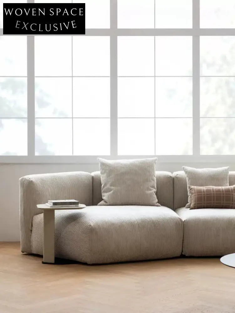 Home Furnishing Corduroy Fabric Sofa Module Combination Nordic Simple Living Room Removable and Washable Tofu Block Sofa