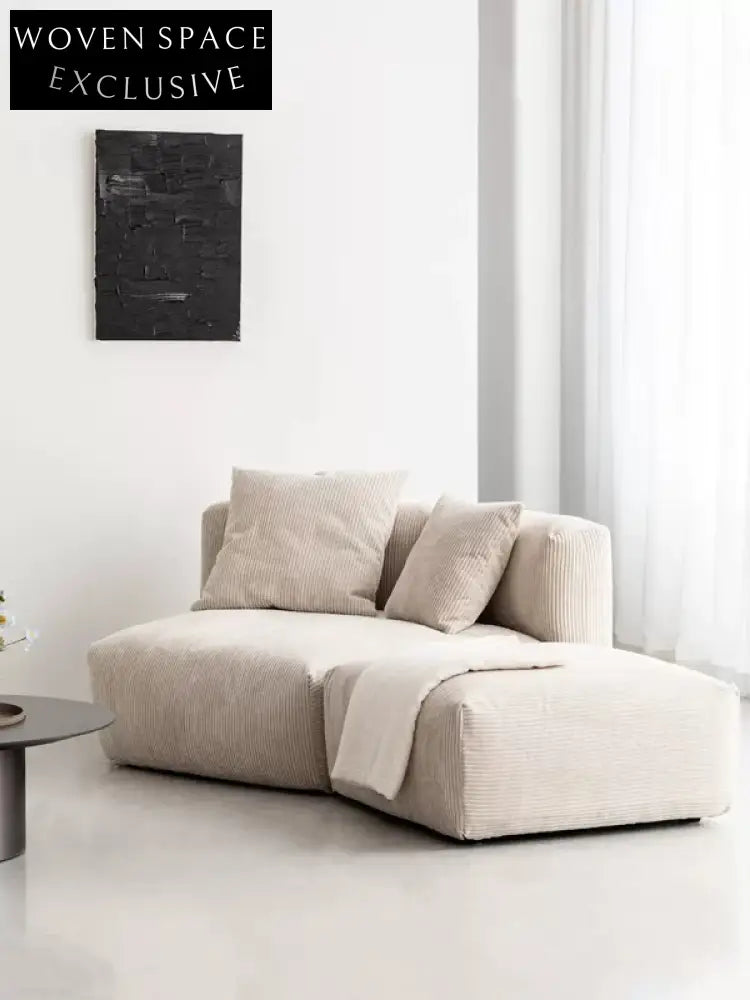 Home Furnishing Corduroy Fabric Sofa Module Combination Nordic Simple Living Room Removable and Washable Tofu Block Sofa
