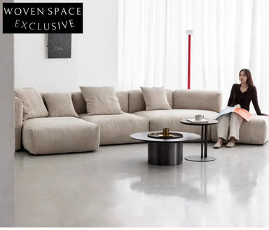 Home Furnishing Corduroy Fabric Sofa Module Combination Nordic Simple Living Room Removable and Washable Tofu Block Sofa