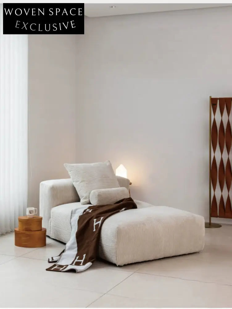 Home Furnishing Corduroy Sofa Bedroom Small Free Combination Living Room Minimalist Module Small Apartment Narrow