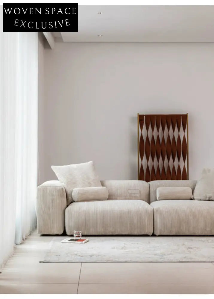 Home Furnishing Corduroy Sofa Bedroom Small Free Combination Living Room Minimalist Module Small Apartment Narrow