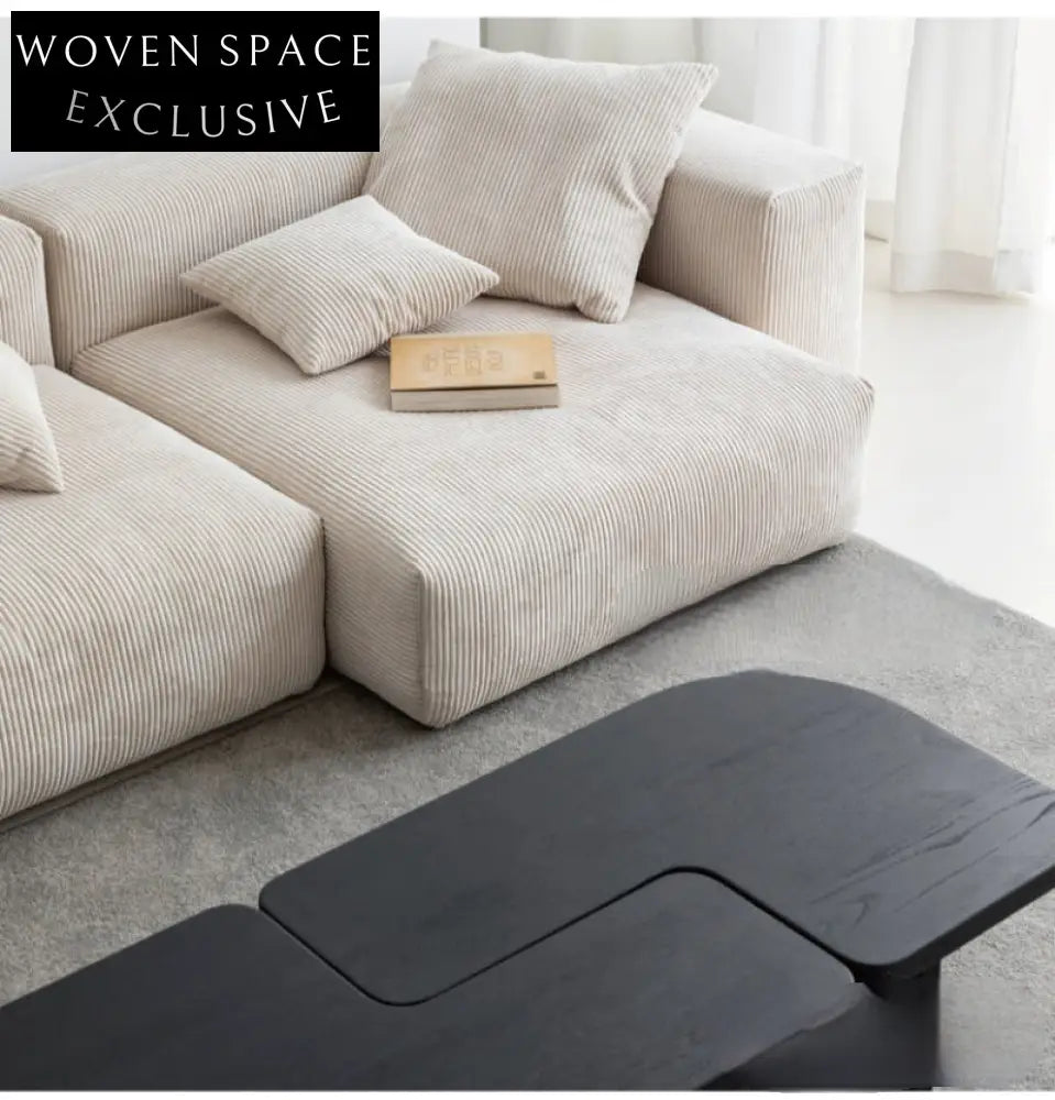 Home Furnishing Corduroy Sofa Bedroom Small Free Combination Living Room Minimalist Module Small Apartment Narrow