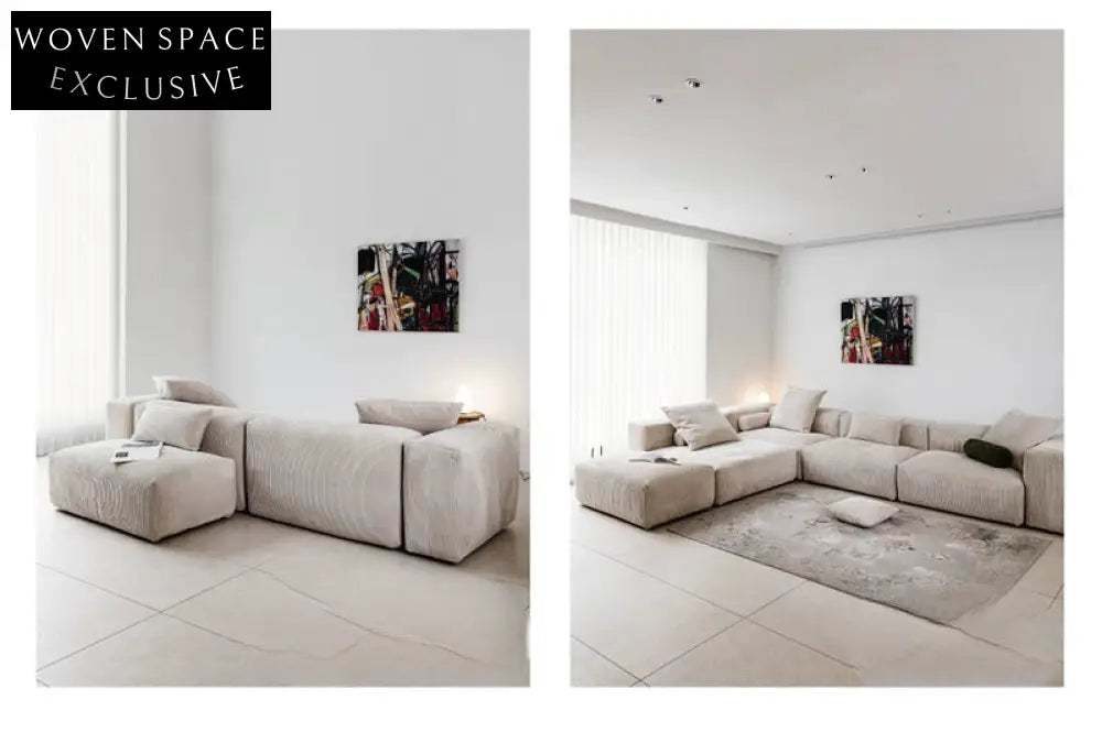 Home Furnishing Corduroy Sofa Bedroom Small Free Combination Living Room Minimalist Module Small Apartment Narrow