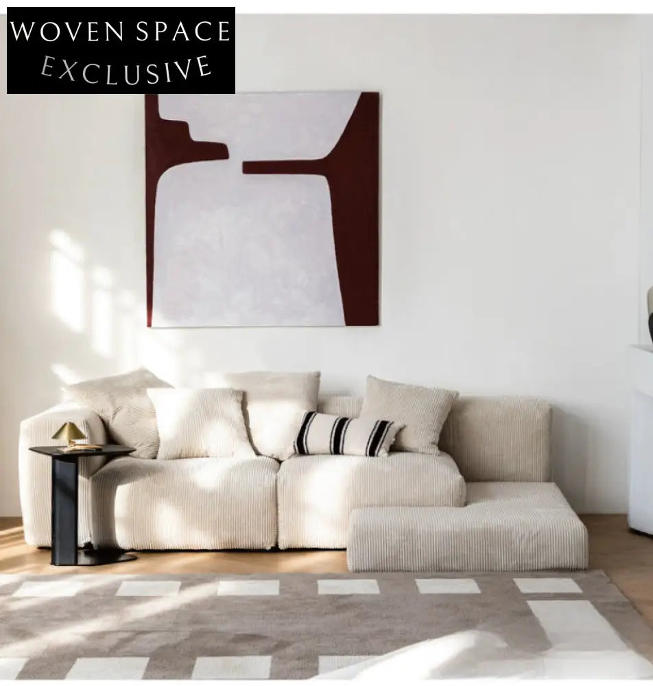 Home Furnishing Corduroy Sofa Bedroom Small Free Combination Living Room Minimalist Module Small Apartment Narrow