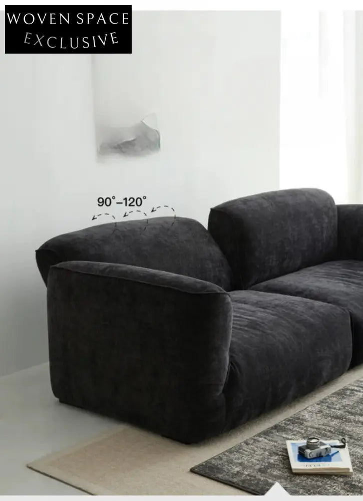 Home Furnishing Grande Sofa Living Room French Retro Fabric Chenille Sofa Adjustable Backrest High-end