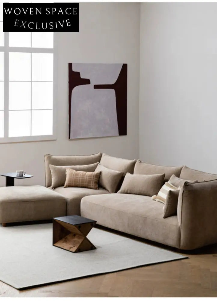 Home Furnishing original sofa living room new cream free combination square fabric module Italian minimalist design