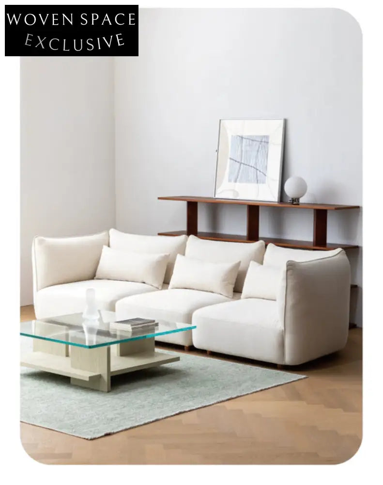 Home Furnishing original sofa living room new cream free combination square fabric module Italian minimalist design