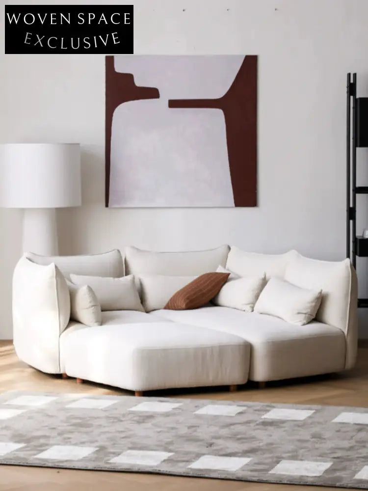 Home Furnishing original sofa living room new cream free combination square fabric module Italian minimalist design