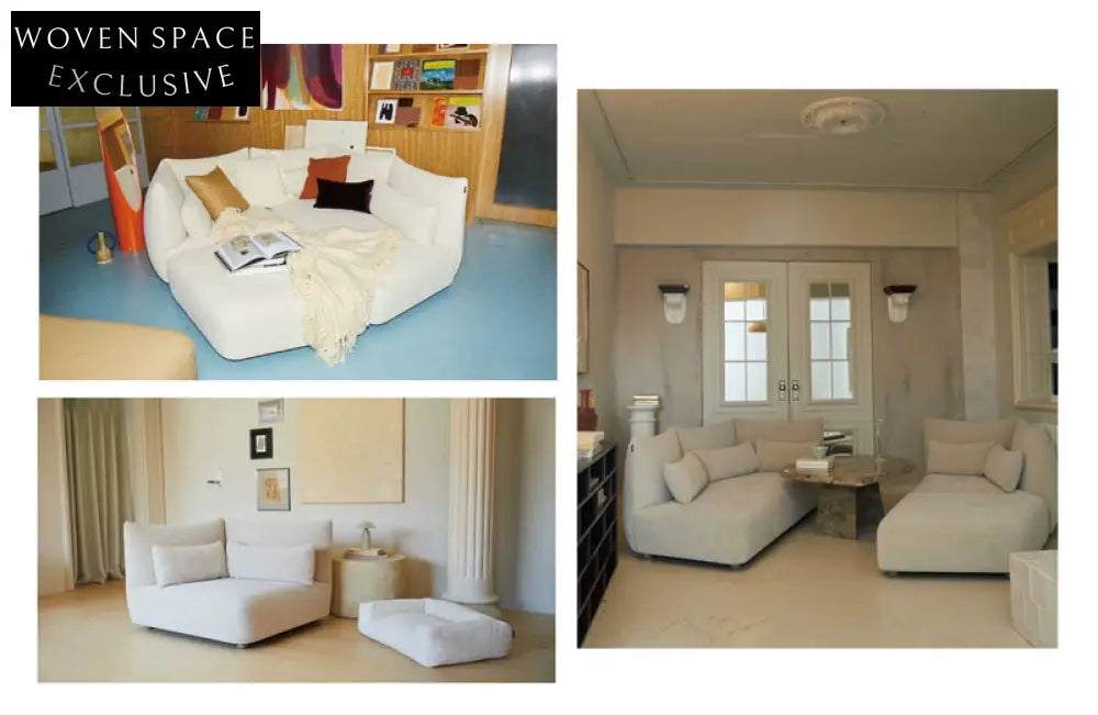 Home Furnishing original sofa living room new cream free combination square fabric module Italian minimalist design