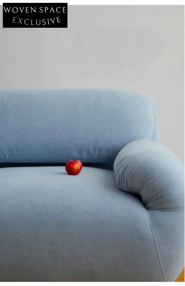 Home Furnishing Single Sofa Blue Italian Minimalist Living Room Fabric Folding Lazy Backrest Adjustable