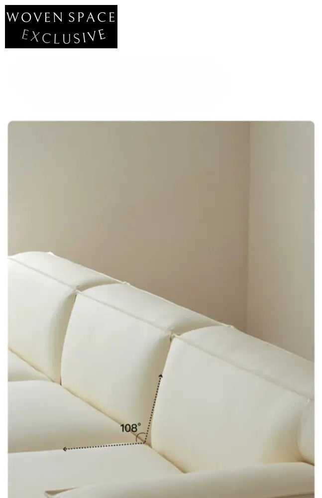 Home Furnishing Square Leather Sofa Module Combination Living Room Straight Leather Art Microfiber Leather Italian