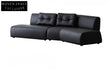 Home Leather Sofa Bevel Black Light Luxury High-end Designer Minimalist Modular Corner Special-shaped Sofa