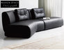 Home Leather Sofa Bevel Black Light Luxury High-end Designer Minimalist Modular Corner Special-shaped Sofa