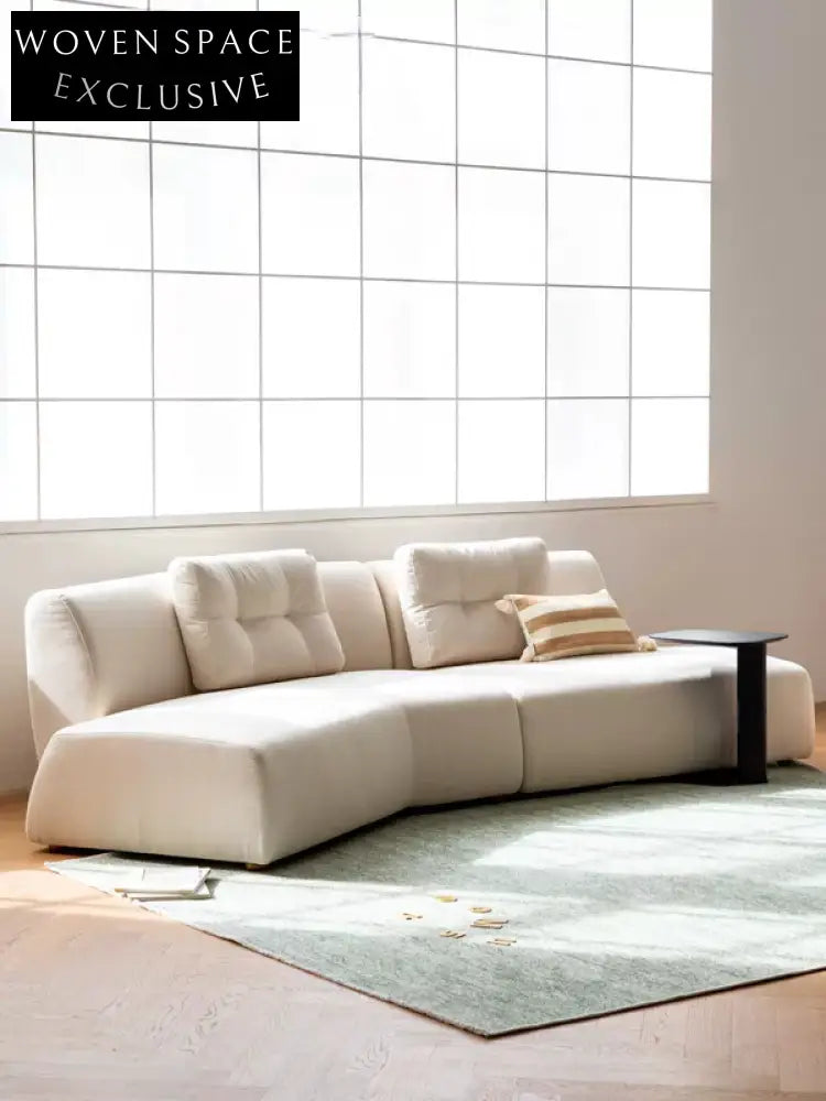 Home Leather Sofa Bevel Black Light Luxury High-end Designer Minimalist Modular Corner Special-shaped Sofa