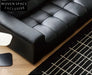 Home Pixel Leather Sofa Removable Backrest Black Italian Light Luxury High-end Adjustable Big Black Bull