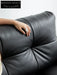 Home Pixel Leather Sofa Removable Backrest Black Italian Light Luxury High-end Adjustable Big Black Bull