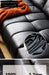 Home Pixel Leather Sofa Removable Backrest Black Italian Light Luxury High-end Adjustable Big Black Bull