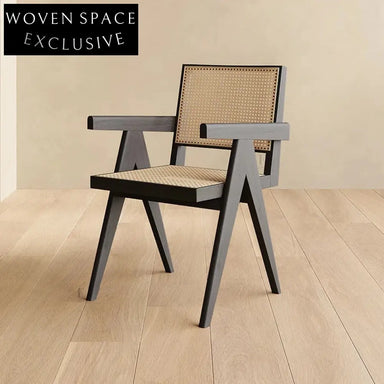 Hot Sale High Quality Home Woven Wabi-Sabi Dining Chair Indoor Furniture Italian Style Dining Chair Dining Armchair