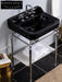 Hudson English Retro Brass Ceramic Bracket Washbasin - Black