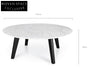 Hunter 100cm Marble Coffee Table - Black Coffee Tables