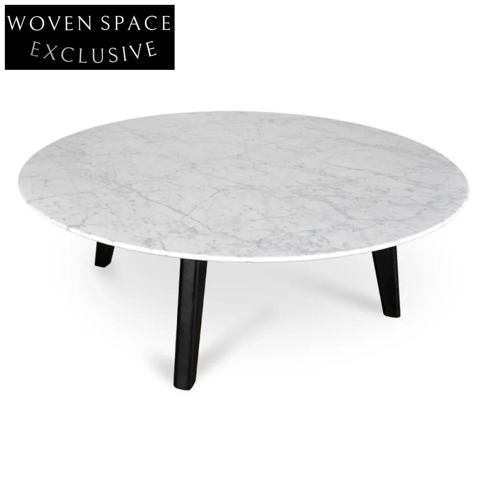 Hunter 100cm Marble Coffee Table - Black Coffee Tables