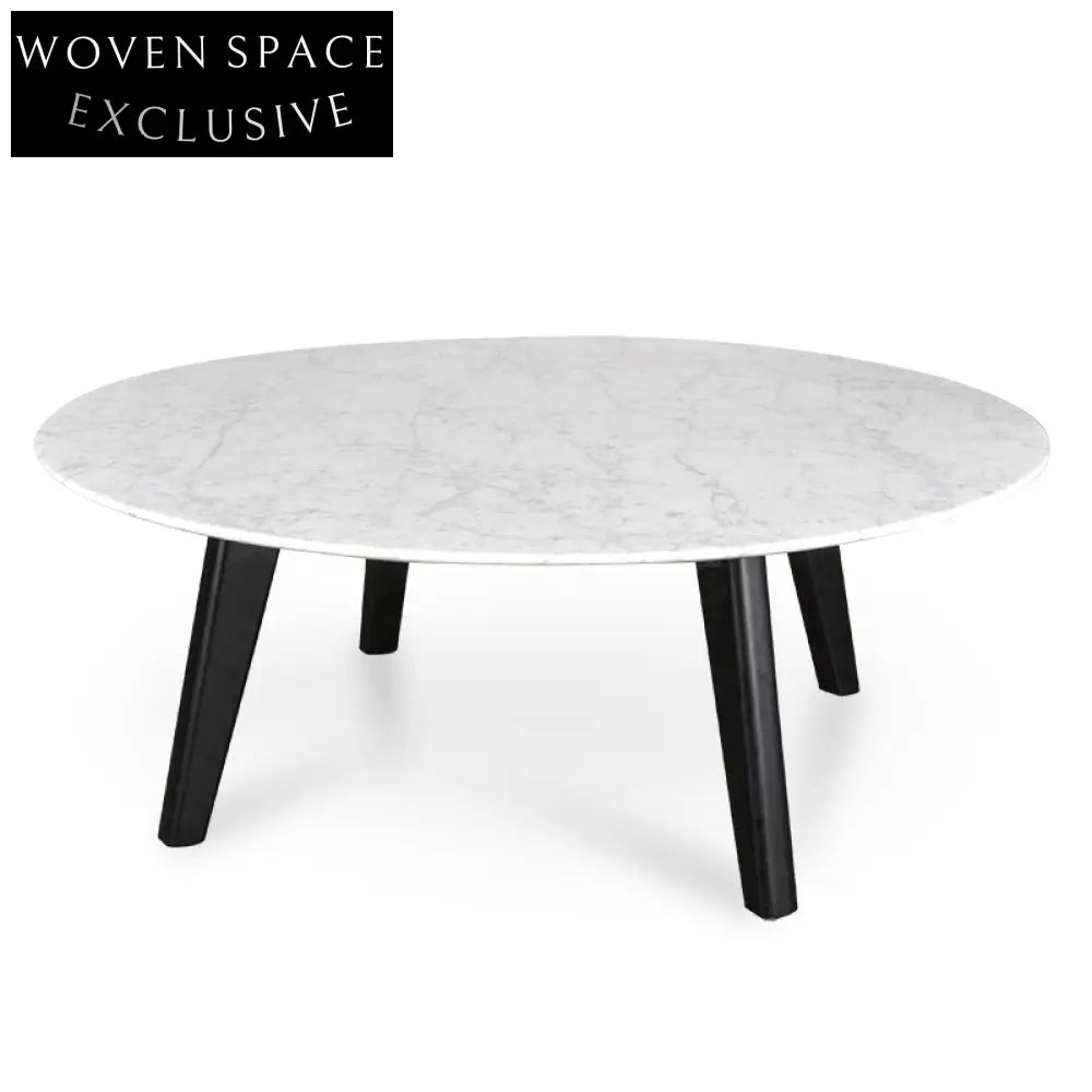 Hunter 100cm Marble Coffee Table - Black