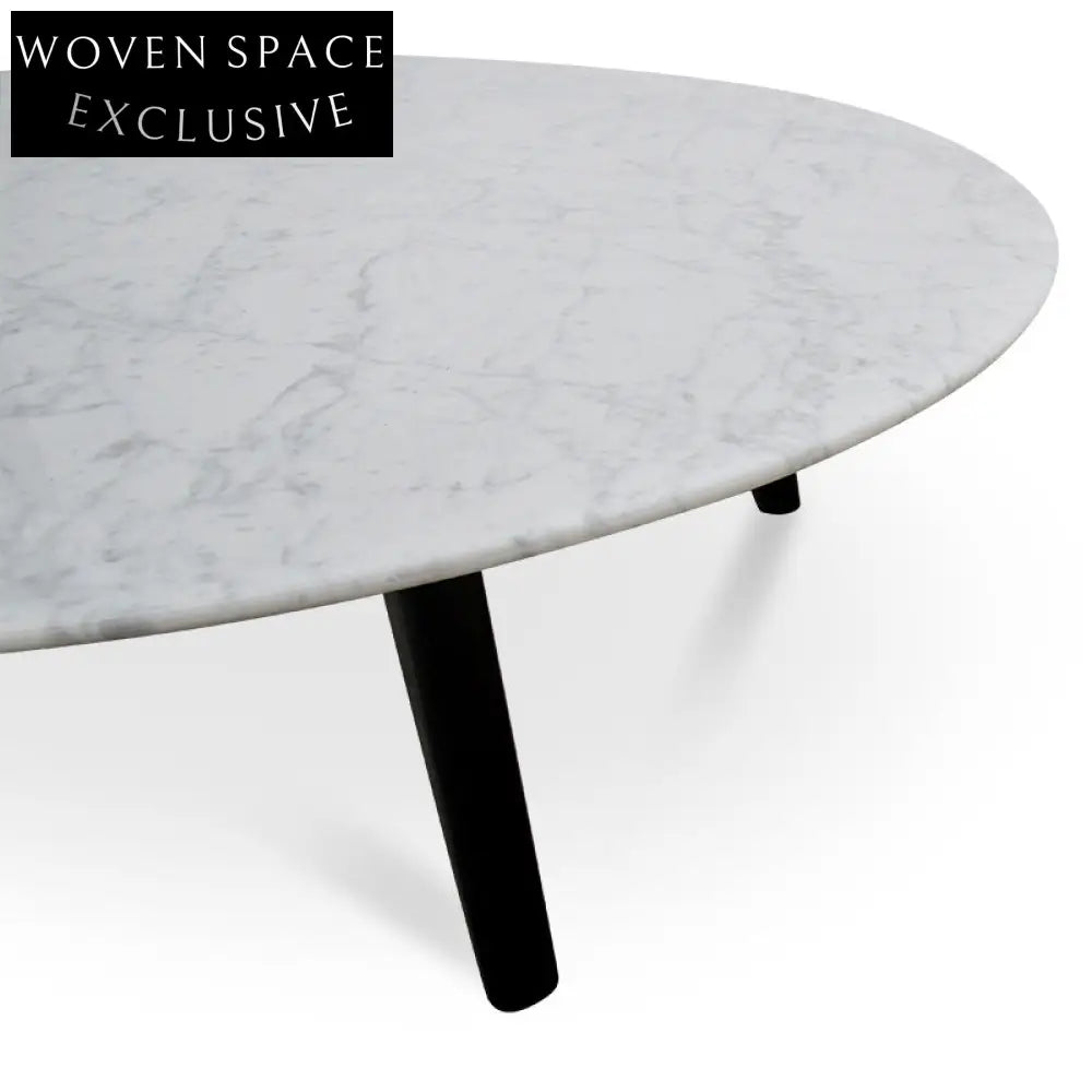 Hunter 100cm Marble Coffee Table - Black Coffee Tables