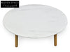 Hunter 100cm Marble Round Coffee Table - Natural Coffee Tables