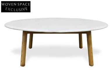 Hunter 100cm Marble Round Coffee Table - Natural Coffee Tables
