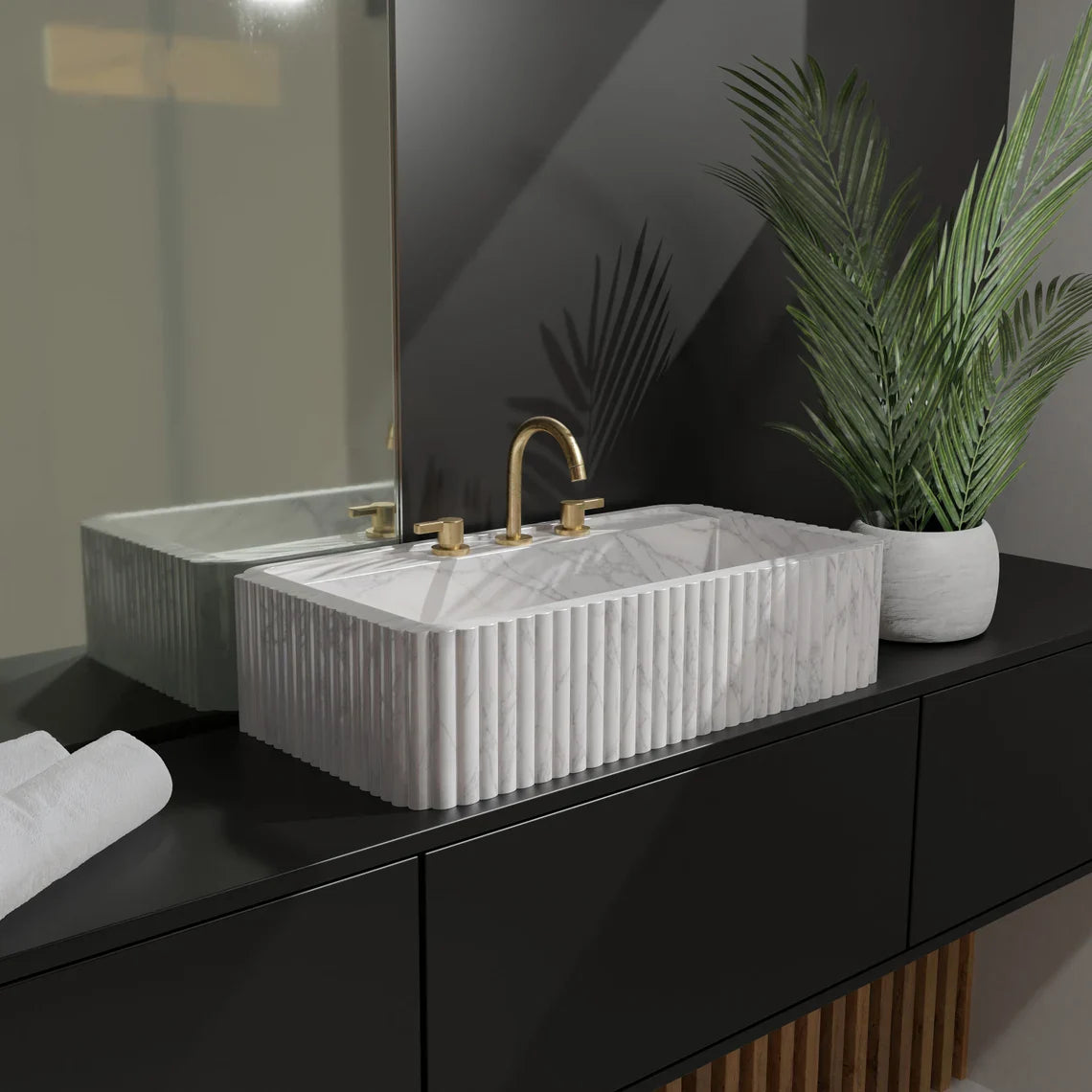 Regnauld Luxury Calacatta Marble Bathroom Sink