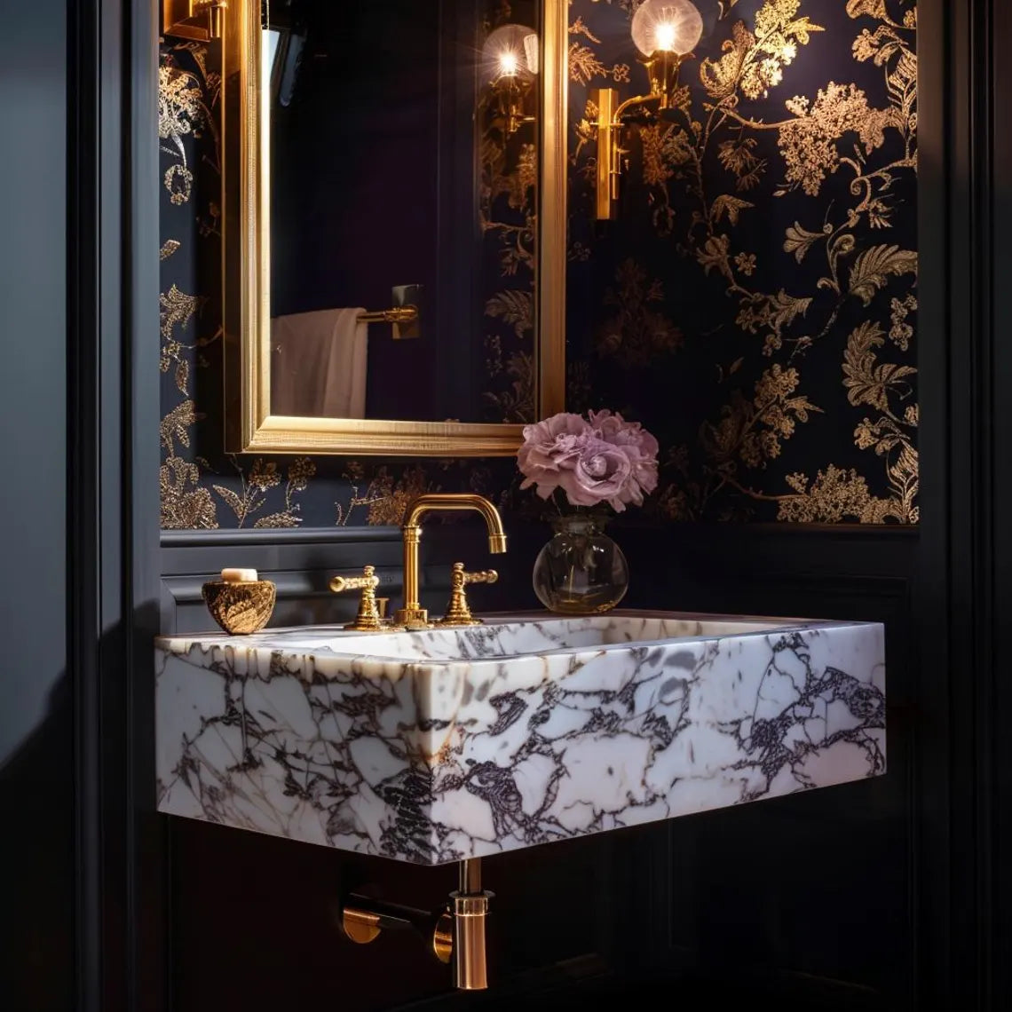 Lemar Calacatta Viola Marble Sink