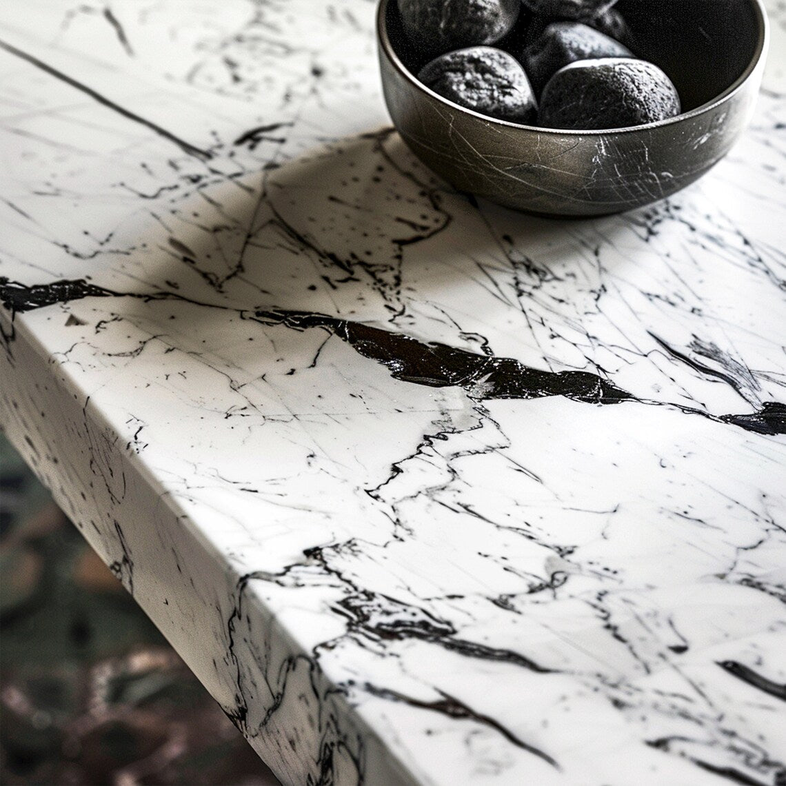 Salvatore White Marble Drawer, Hand-Carved Wall-Mount Vessel Sink
