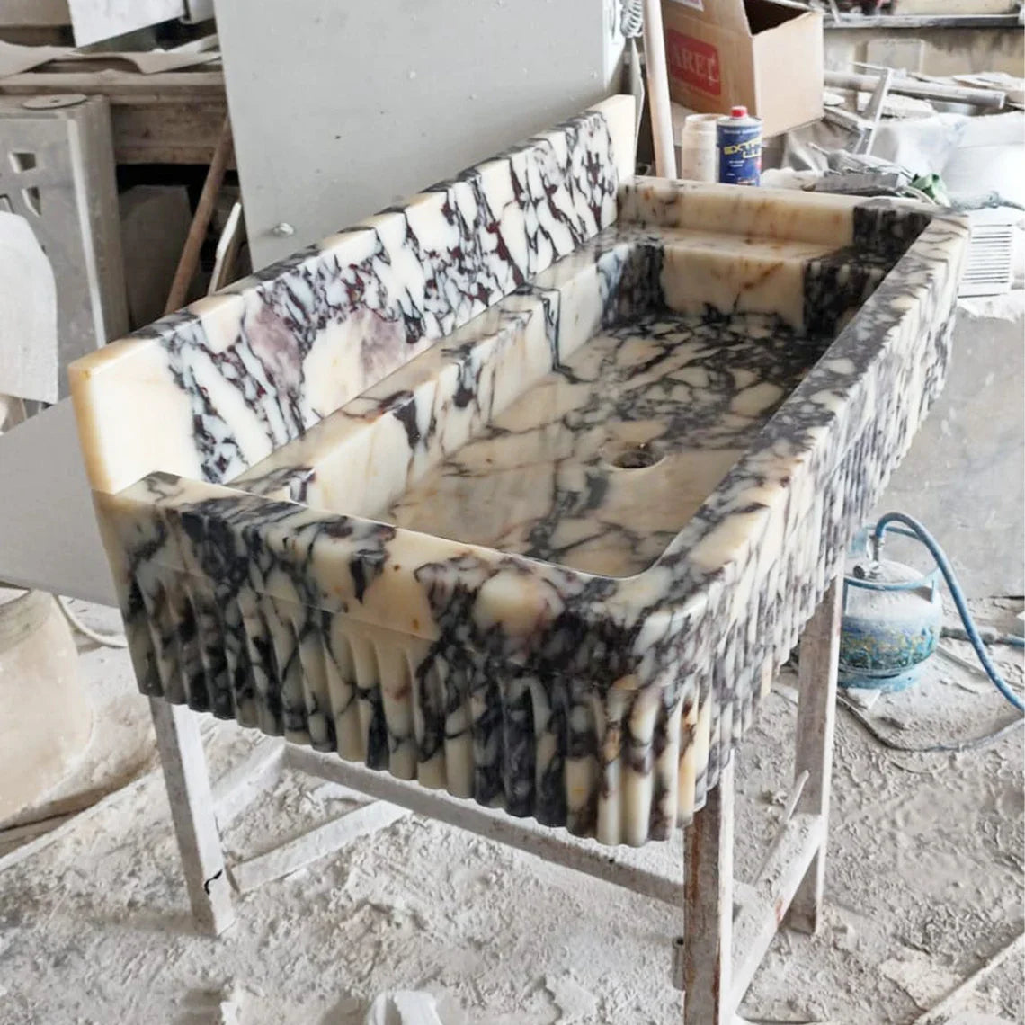Designer Calacatta Monet Marble Sink