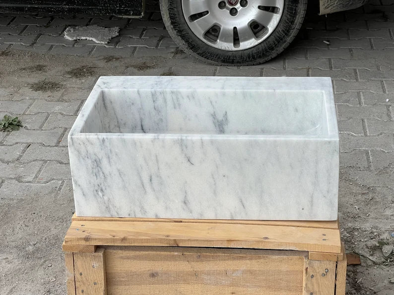 Magdaleine Carrara Marble Sink