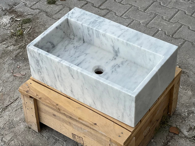 Magdaleine Carrara Marble Sink