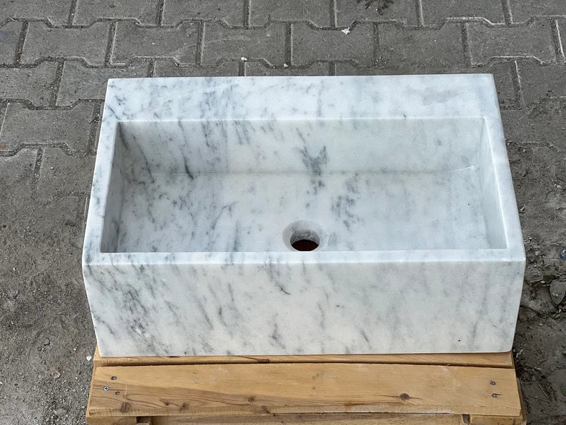 Magdaleine Carrara Marble Sink