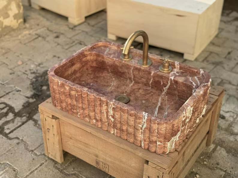 Antonie Travertine Marble Bathroom Sink