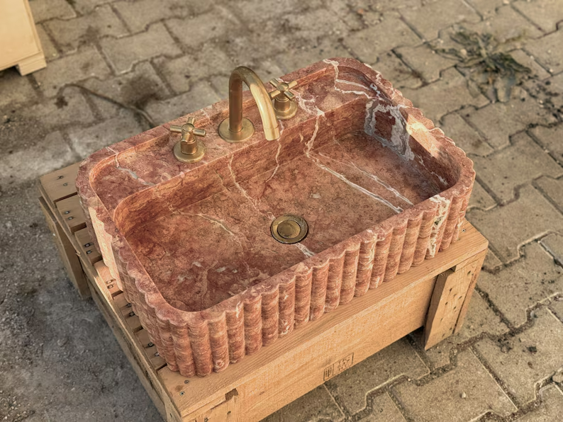 Antonie Travertine Marble Bathroom Sink