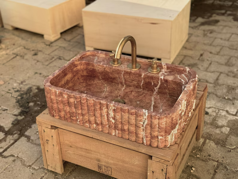 Antonie Travertine Marble Bathroom Sink