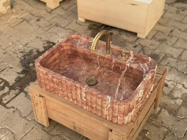 Antonie Travertine Marble Bathroom Sink
