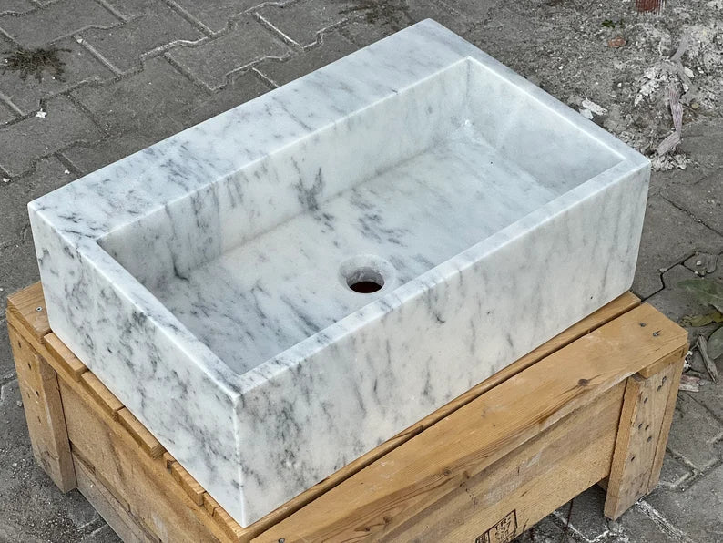 Magdaleine Carrara Marble Sink