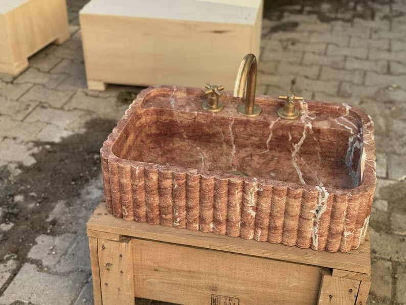 Antonie Travertine Marble Bathroom Sink