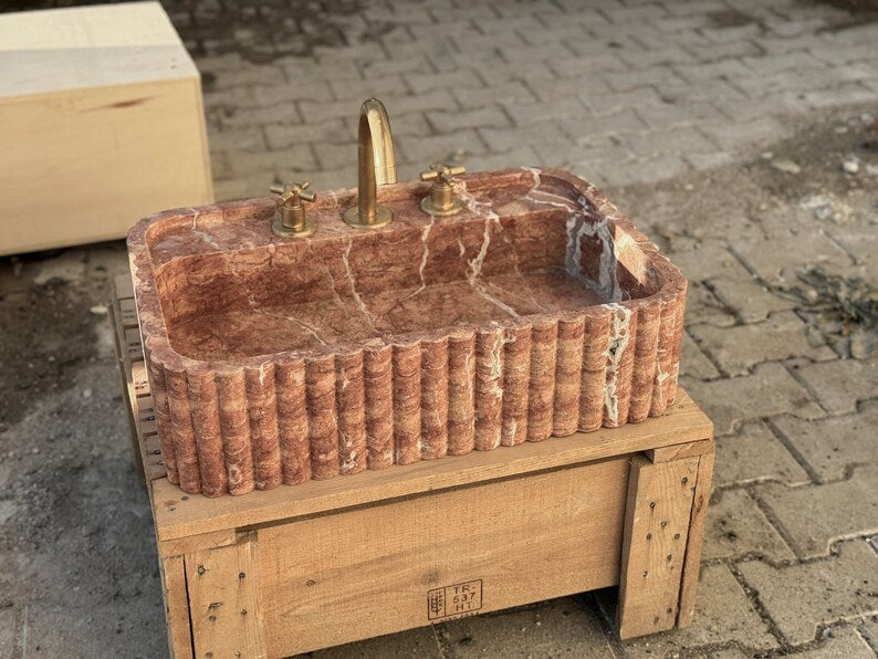 Antonie Travertine Marble Bathroom Sink