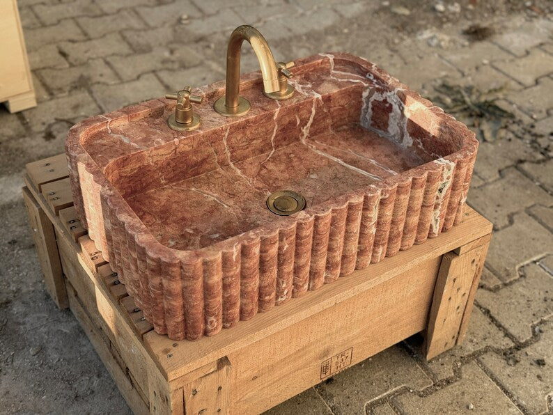 Antonie Travertine Marble Bathroom Sink