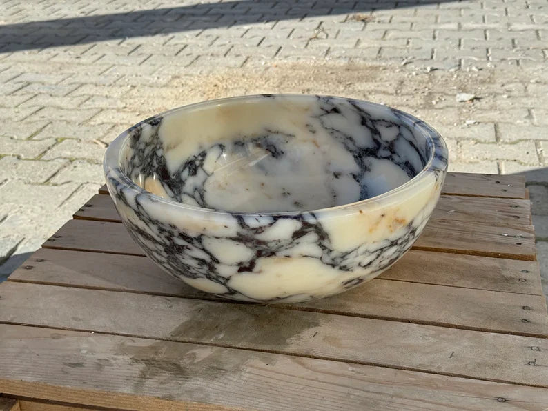 Marco Calacatta Viola round bowl marble Wash basin