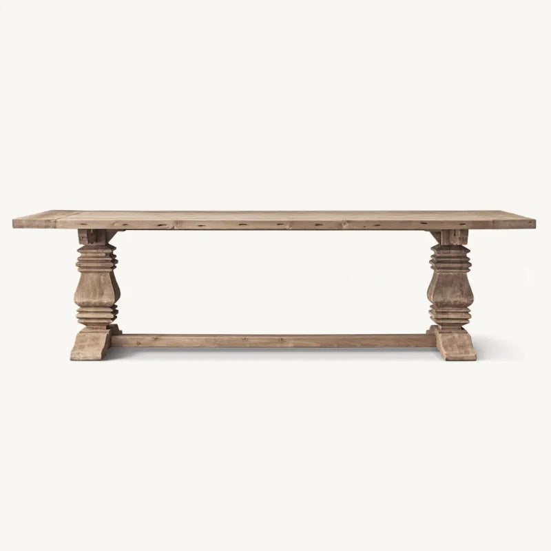 Solid Walnut Wood Weatherproof Planks Durable Dining Table
