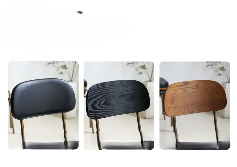retro dining chair iron simple home