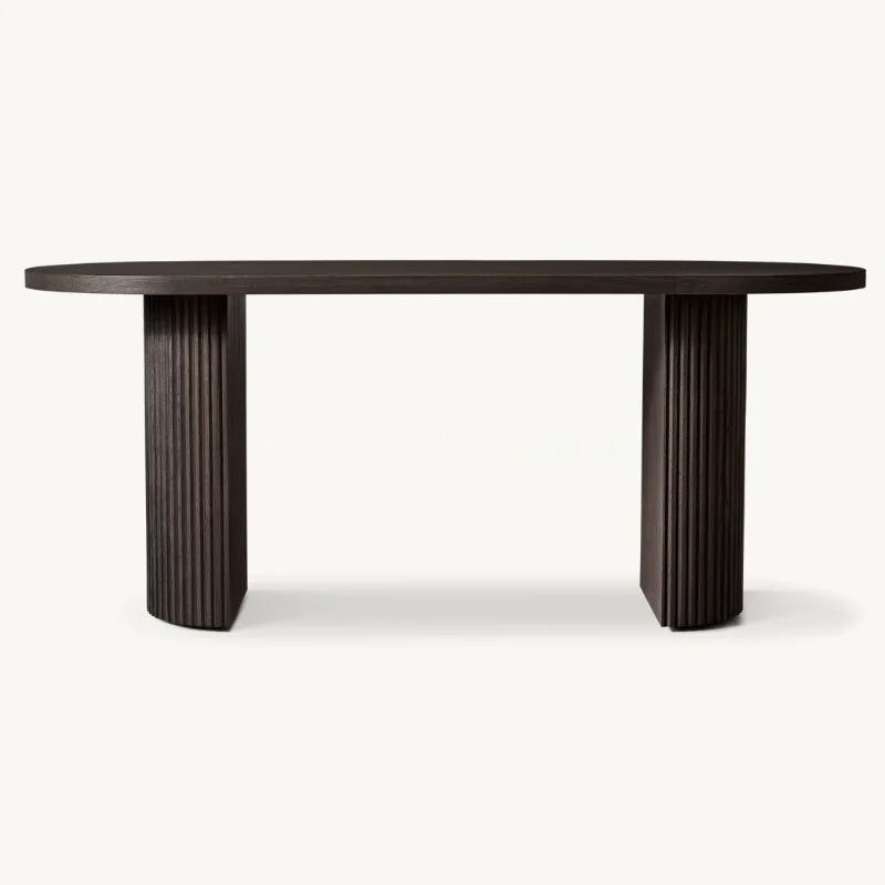 Contemporary Solid Oak Natural Finish Dining Table